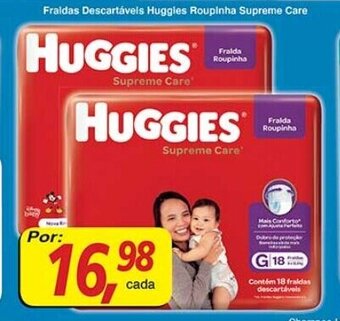 Supermercados Guanabara Fraldas Descartaveis Huggies Roupinha Supreme care oferta