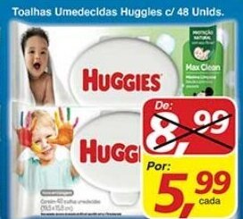 Supermercados Guanabara Toalhas Umedecidas Huggies c/48 unids. oferta