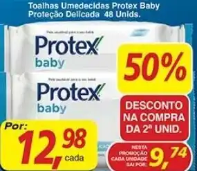 Supermercados Guanabara Toalhas Umedecidas Protex Baby Protecao Delicada 48 unids. oferta