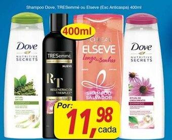 Supermercados Guanabara Shampoo Dove, TRESemme ou Elseve 400ml oferta