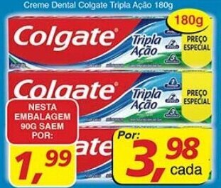 Supermercados Guanabara Creme Dental Colgate Tripla Acao 180g oferta