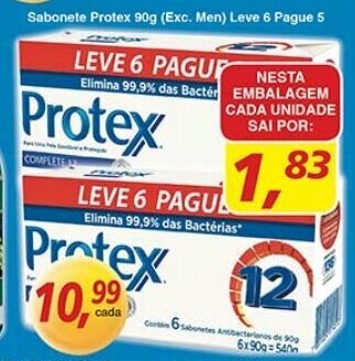 Supermercados Guanabara Sabonete Protex 90g (Exc. Men) Leve 6 pague 5 oferta