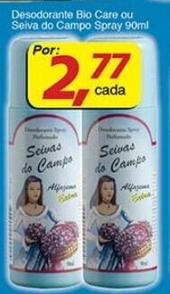Supermercados Guanabara Desodorante Bio Care ou Seiva do Campo Spray 90ml oferta