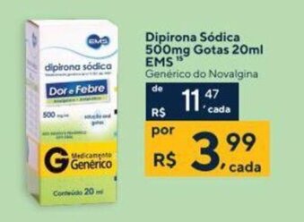 Coop Dipirona Sodica 500mg gotas 20ml EMS oferta