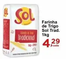 Rossi Supermercado Farinha de Trigo Sol Trad. 1kg oferta