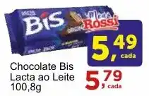 Rossi Supermercado Chocolate Bis Lacta ao Leite 100.8g oferta