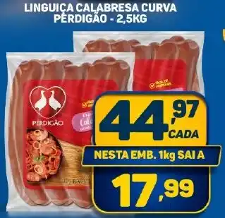 Dom Atacadista LINGUIÇA CALABRESA CURVA PERDIGÃO -2,5KG oferta