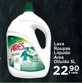 Rossi Supermercado Lava Roupas Líquido Ares Diluído 5L oferta