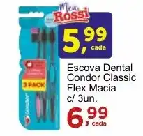 Rossi Supermercado Escova Dental Condor Classic Flex Macia c/ 3un. oferta