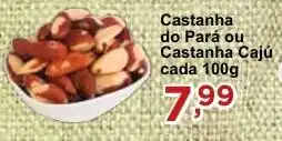 Rossi Supermercado Castanha do Pará ou Castanha Cajú cada 100g oferta