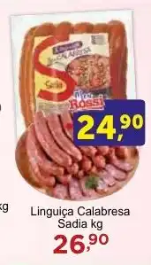 Rossi Supermercado Linguiça Calabresa Sadia kg oferta