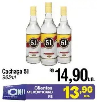 Fort Atacadista Cachaça 51 965ml oferta