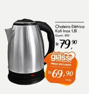 Giassi Supermercados Chaleira Elétrica Koti Inox 1,8L oferta