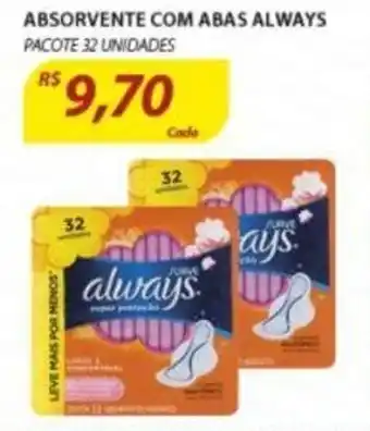 Assaí Atacadista Absorvente com Abas Always oferta