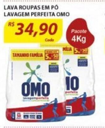 Assaí Atacadista Lava roupas em po Lavagem Perfeita Omo 4kg oferta