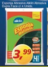 Supermercados Guanabara Esponja Abrasiva Alklin Abrasiva Dupla Face c/4 unids. oferta