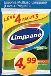 Supermercados Guanabara Esponja Multiuso Limppano (Leve 4 Pague 3) oferta