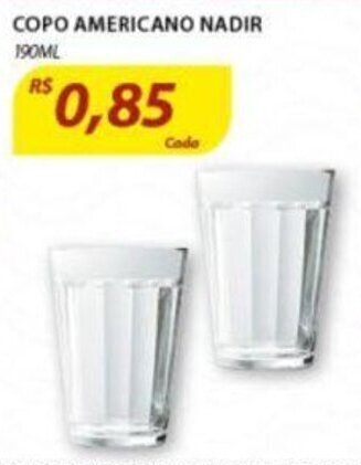 Assaí Atacadista Copo Americano Nadir 190ml oferta
