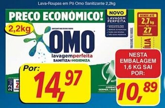 Supermercados Guanabara Lava-roupas em po Omo Sanitizante 2.2kg oferta
