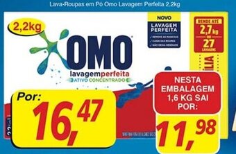 Supermercados Guanabara Lava-Roupas em po Omo Lavagem Perfeita 1.6kg oferta