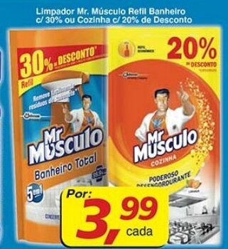 Supermercados Guanabara Limpador Mr.Musculo Refil Banheiro c/ 30% ou Cozinha c/ 20% de Desconto oferta