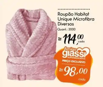 Giassi Supermercados Roupão Habitat Unique Microfibra Diversos oferta