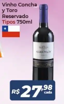 Atakarejo Vinho Concha y Toro Reservado Tipos 750ml oferta