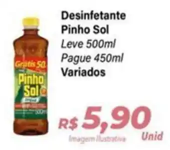 Hiper Moreira Desinfetante Pinho Sol Leve 500ml Pague 450ml Variados oferta