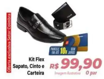 Hiper Moreira Kit Flex Sapato, Cinto e Carteira oferta