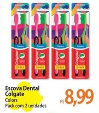 Atacadão Escova Dental Colgate Colors Pack com 2 unidades oferta