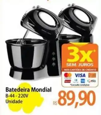 Atacadão Batedeira Mondial B-44-220V Unidade oferta