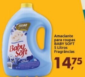 Supermercados Nori Amaciante para roupas Baby Sof 5L fragrancias oferta