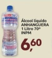 Alcool liquido Anhanguera 1L 70 INPM