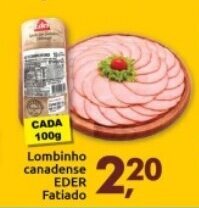 Supermercados Nori Lombinho canadense Eder fatiado oferta
