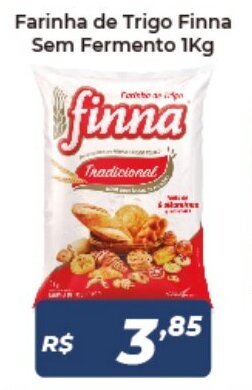 Atakarejo Farinha de Trigo Finna Sem Fermento 1kg oferta
