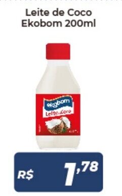 Atakarejo Leite de Coco Ekobom 200ml oferta
