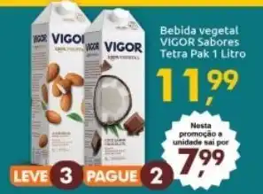 Supermercados Nori Bebida vegetal Vigor Sabores Tetra Pak 1L oferta