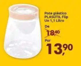 Supermercados Nori Pote Plastico Plasutil Flip un 1.1L oferta