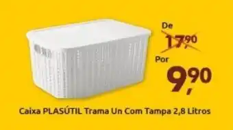 Supermercados Nori Caixa Plasutil Trama un com Tampa 2.8L oferta
