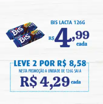 Bahamas Supermercados Bis Lacta 126g oferta