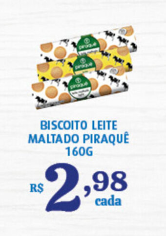 Bahamas Supermercados Biscoito Leite Maltado Piraque 160g oferta