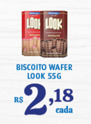 Bahamas Supermercados Biscoito Wafer Look 55g oferta