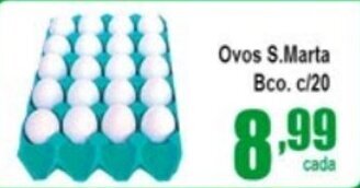 Higa's Supermercado Ovos S.Marta Bco. c/20 oferta