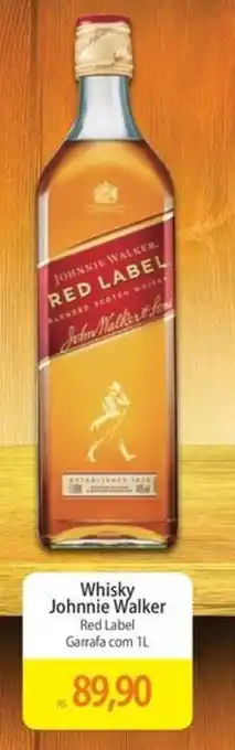 Atacadão Whisky Johnnie Walker Red Label Garrafa com 1L oferta