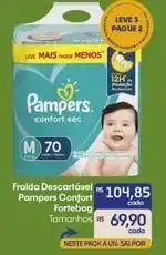 Superpão Pampers - fralda descartável confort fortebag oferta