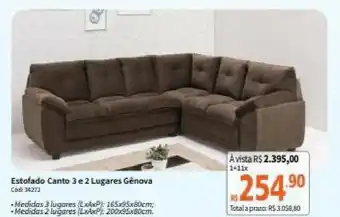 Deltasul Estofado Canto 3 e 2 Lugares Genova oferta