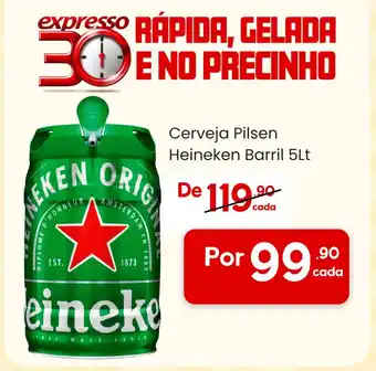 Supermercados Princesa Cerveja Pilsen Heineken Barril 5Lt oferta