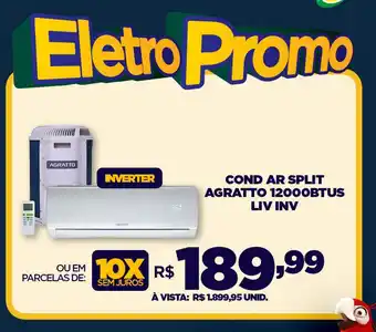 DB Supermercados COND AR SPLIT AGRATTO 12000BTUS oferta