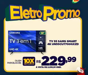 DB Supermercados TV 55 SAMS SMART 4K UN55CU7700GXZD oferta