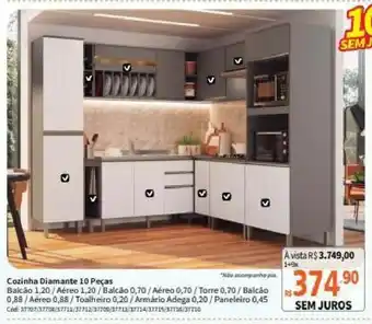Cozinha Diamante 10 Pecas